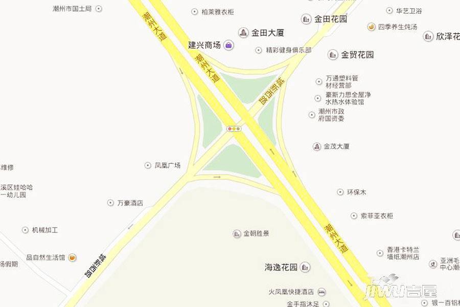 潮州凤凰广场位置交通图