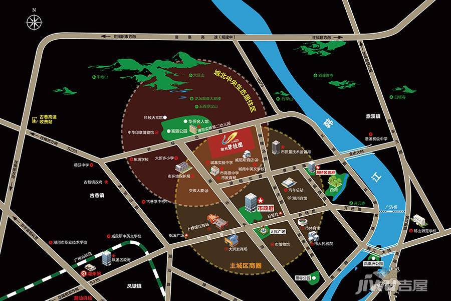 潮州碧桂园位置交通图图片
