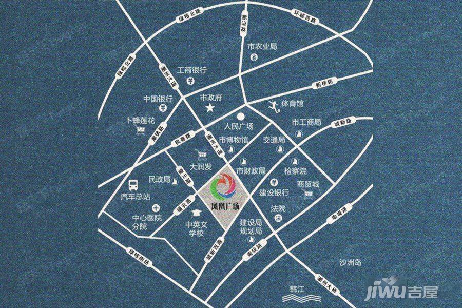 潮州凤凰广场位置交通图图片