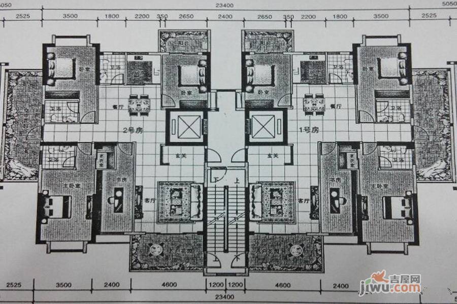 凯逸名庭4室2厅3卫182㎡户型图