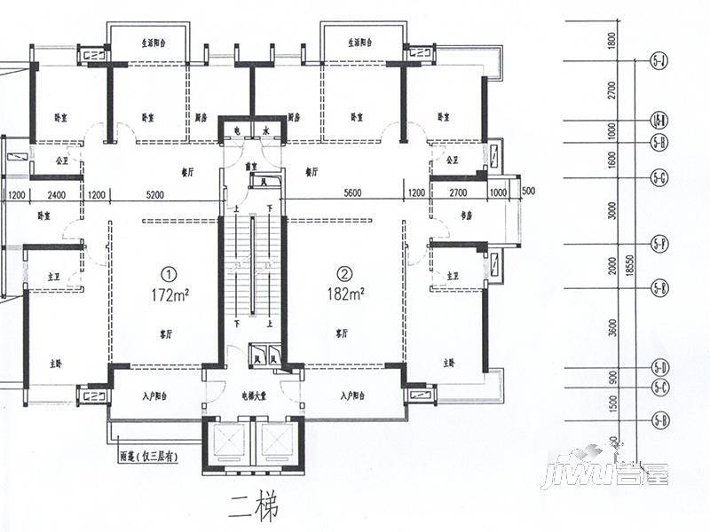 红树湾4室2厅2卫172㎡户型图