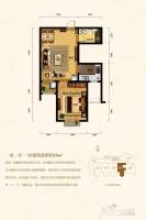 天庆金域蓝湾1室1厅1卫56㎡户型图