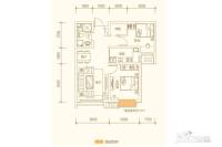 甘肃建投地产百郦湾2室2厅1卫85㎡户型图