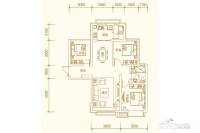 甘肃建投地产百郦湾3室2厅1卫105㎡户型图