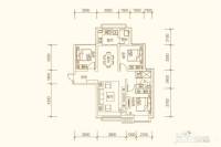 甘肃建投地产百郦湾3室2厅1卫105㎡户型图