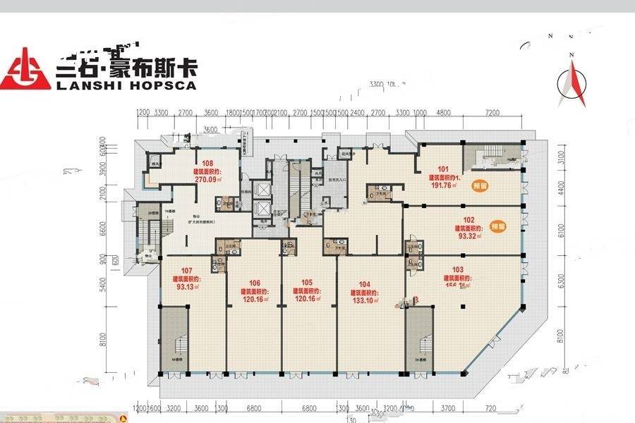 兰石豪布斯卡智慧金街8室0厅0卫1178㎡户型图