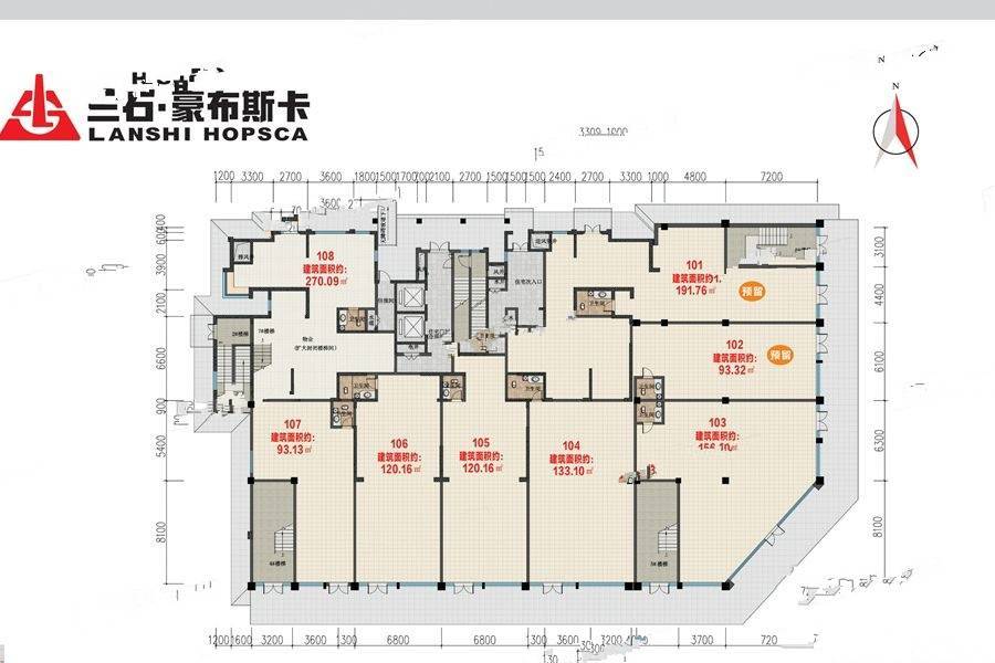 兰石豪布斯卡智慧金街8室0厅0卫1178㎡户型图