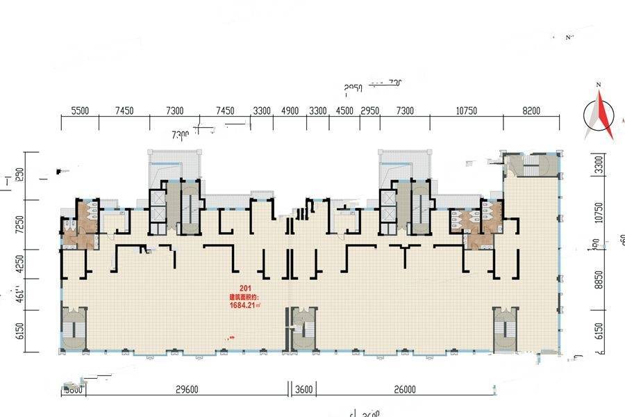 兰石豪布斯卡智慧金街1室0厅0卫1684.2㎡户型图
