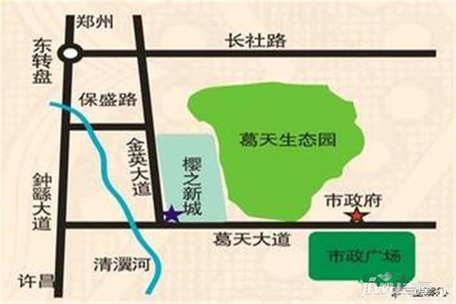 樱之新城位置交通图