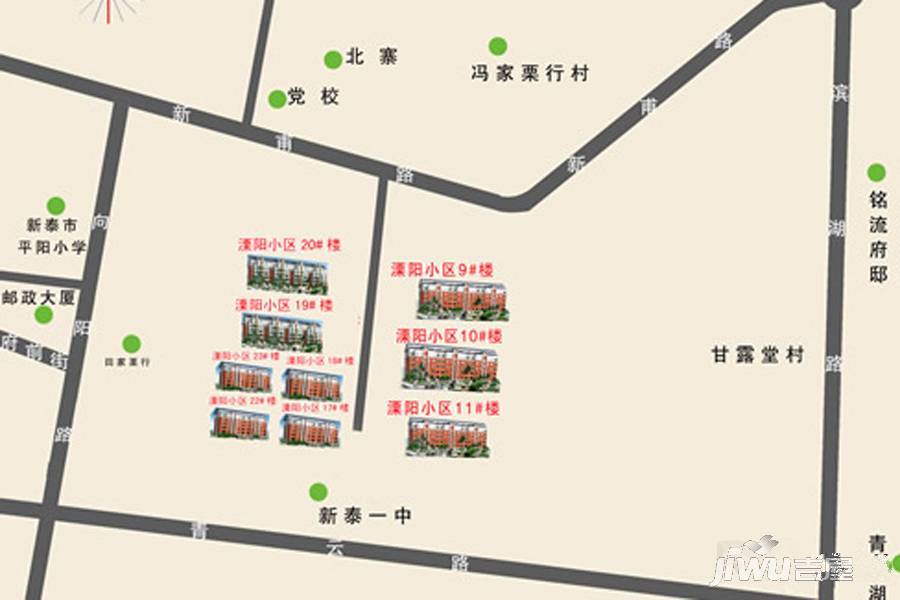 溧阳小区三期位置交通图