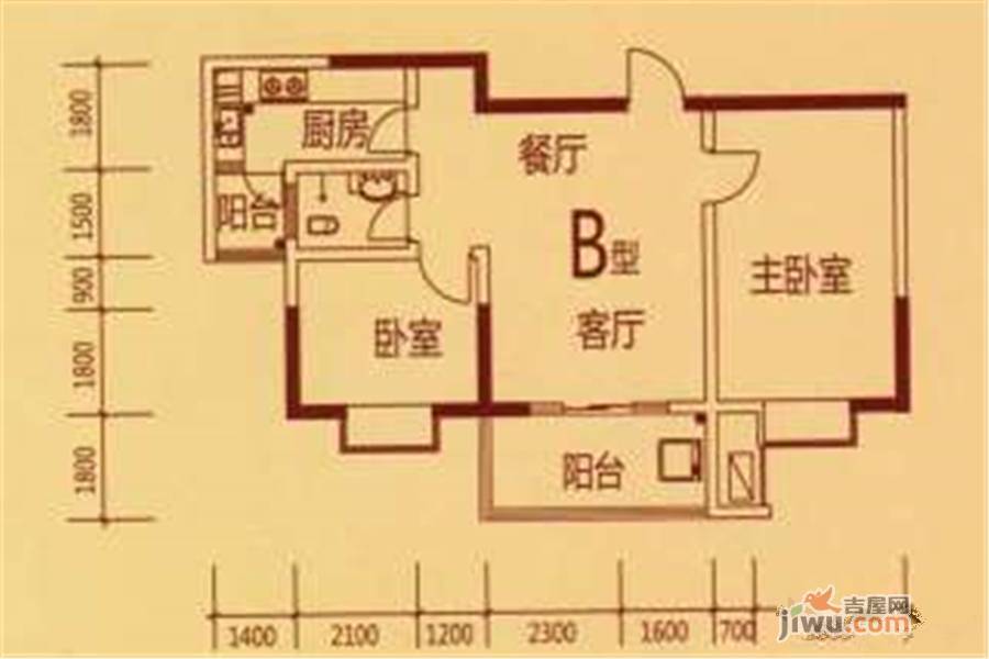 汇金大厦3室2厅2卫147㎡户型图