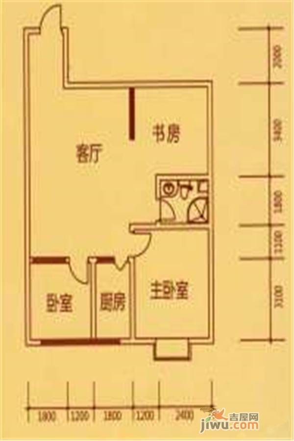 汇金大厦3室2厅2卫147㎡户型图