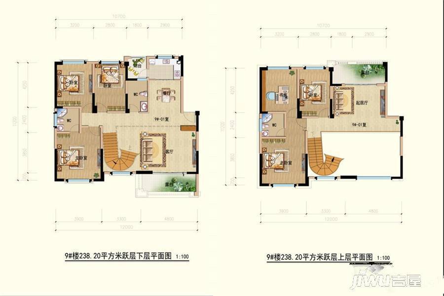 世纪公馆3室2厅2卫238.2㎡户型图