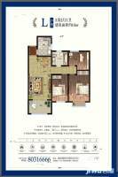 水韵汉府3室2厅1卫115㎡户型图