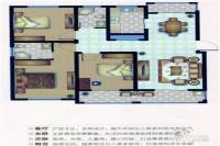巨融国际豪园3室2厅1卫115㎡户型图