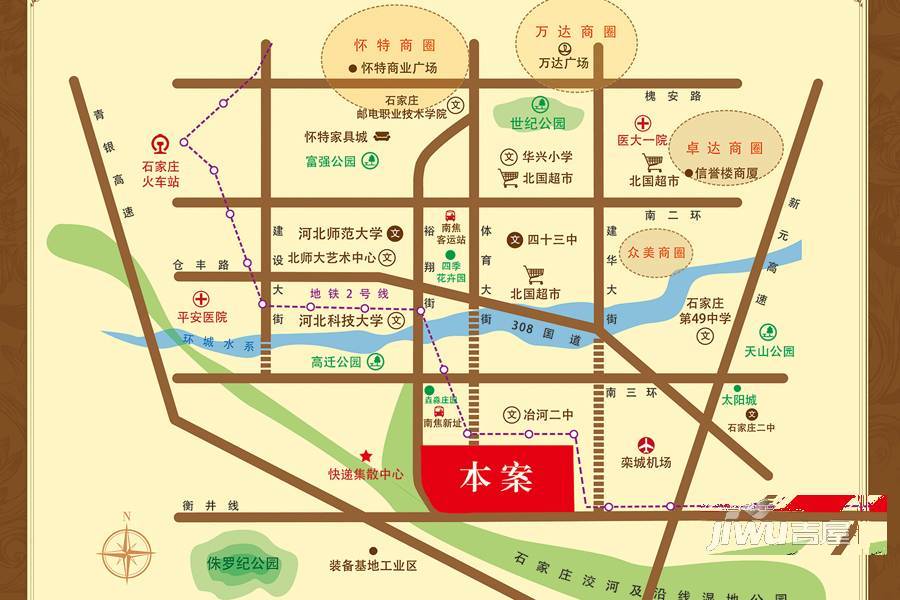 南华城位置交通图