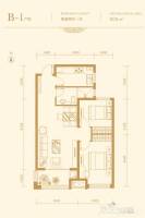 公园壹号院2室2厅1卫78㎡户型图