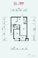 主语城2室2厅1卫84.3㎡户型图
