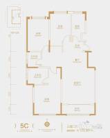 东胜紫御府3室2厅2卫134㎡户型图