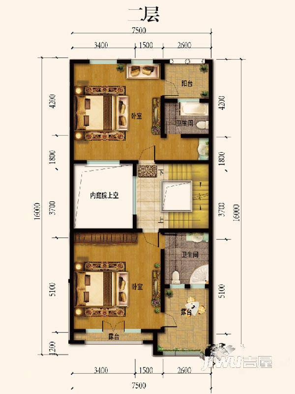 亿城上山间4室3厅4卫364.6㎡户型图