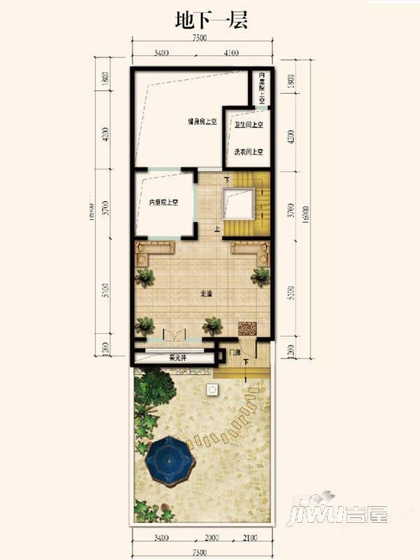 亿城上山间4室3厅4卫408.7㎡户型图