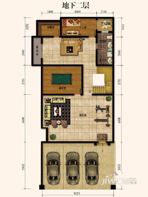 亿城上山间4室5厅4卫409.6㎡户型图