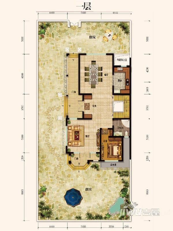 亿城上山间4室4厅4卫390.6㎡户型图