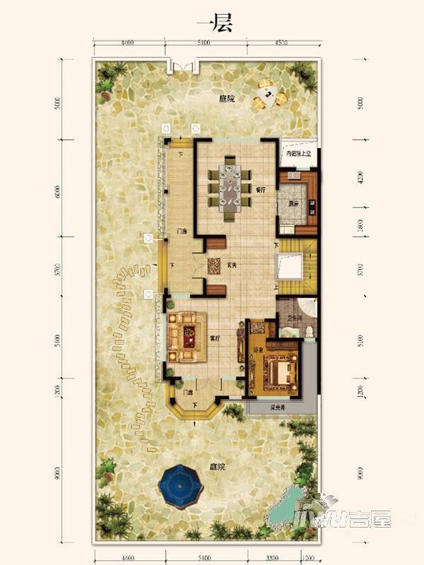 亿城上山间4室4厅4卫390.6㎡户型图