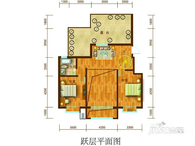 水印莱茵5室3厅3卫213㎡户型图