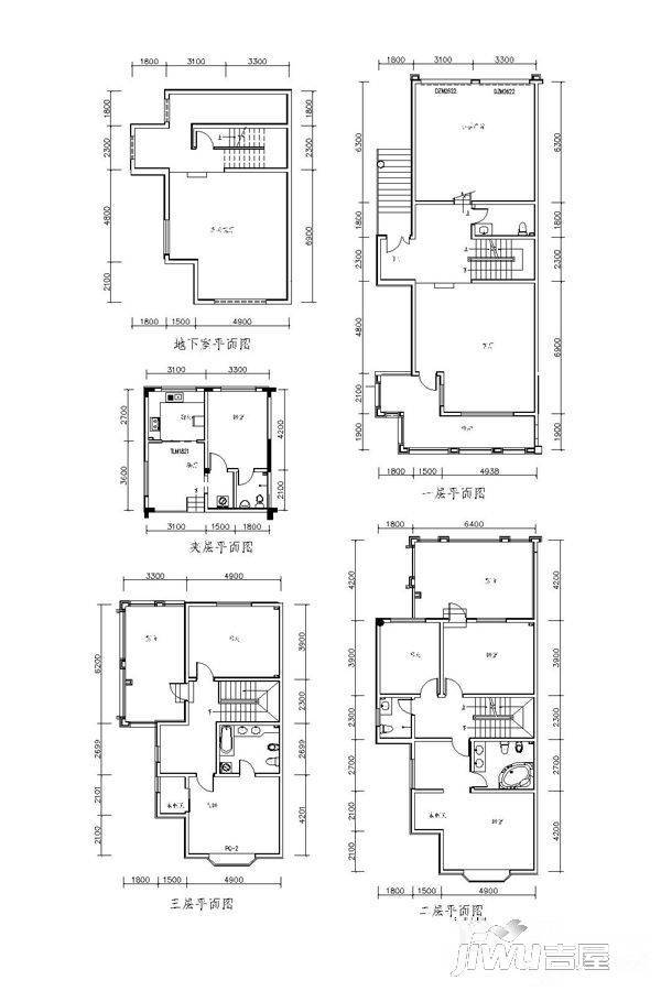 滨河江山墅5室4厅4卫401.2㎡户型图