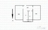 动力厂二宿舍2室1厅1卫56㎡户型图