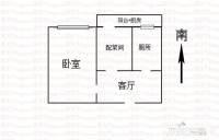 省金属公司宿舍1室1厅1卫41㎡户型图