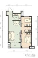 福美六号院2室2厅1卫90.5㎡户型图