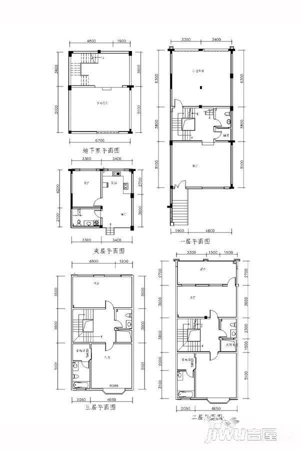 滨河江山墅5室3厅6卫372.4㎡户型图