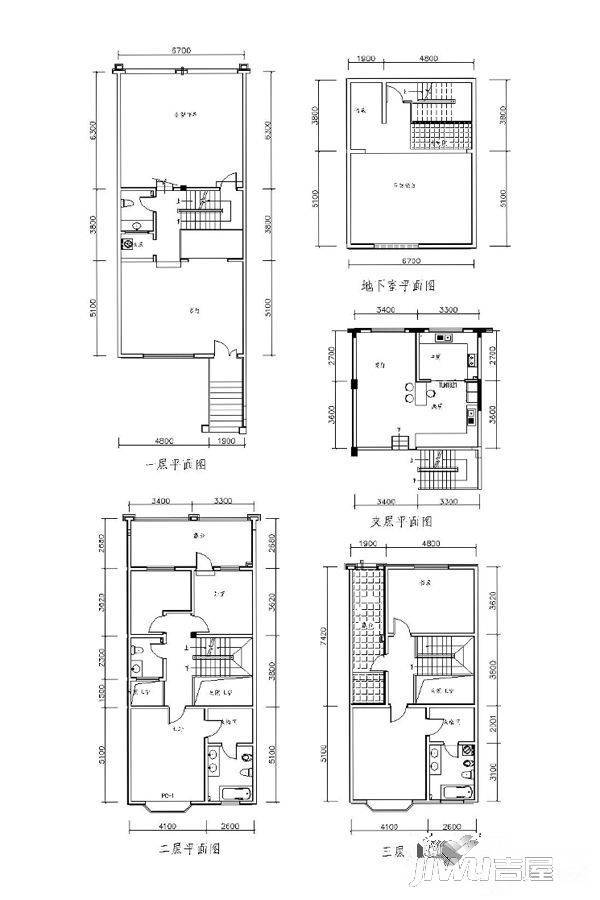 滨河江山墅5室3厅4卫358.6㎡户型图