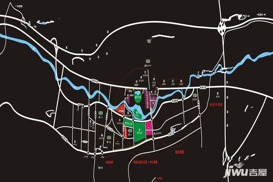 绿城公园王府位置交通图