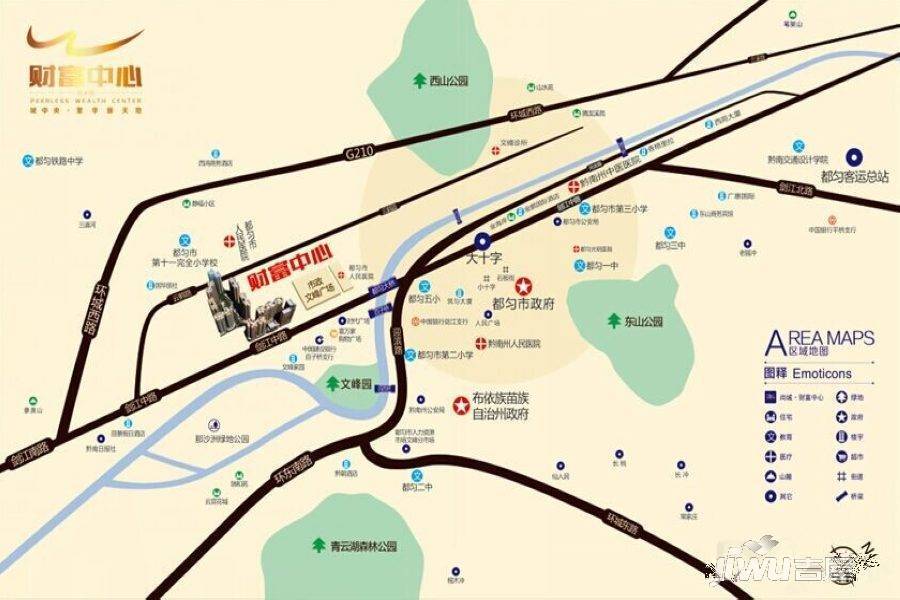 尚城财富中心位置交通图