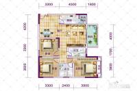 润安南城国际3室2厅2卫116.8㎡户型图