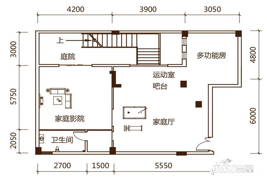 匀上香格里拉6室3厅3卫106.6㎡户型图