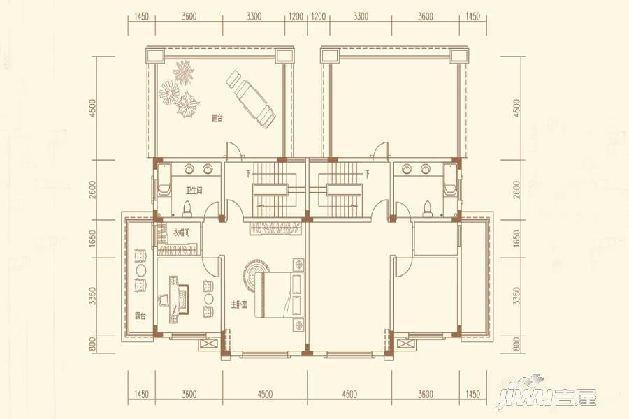 匀都国际5室2厅4卫225.7㎡户型图