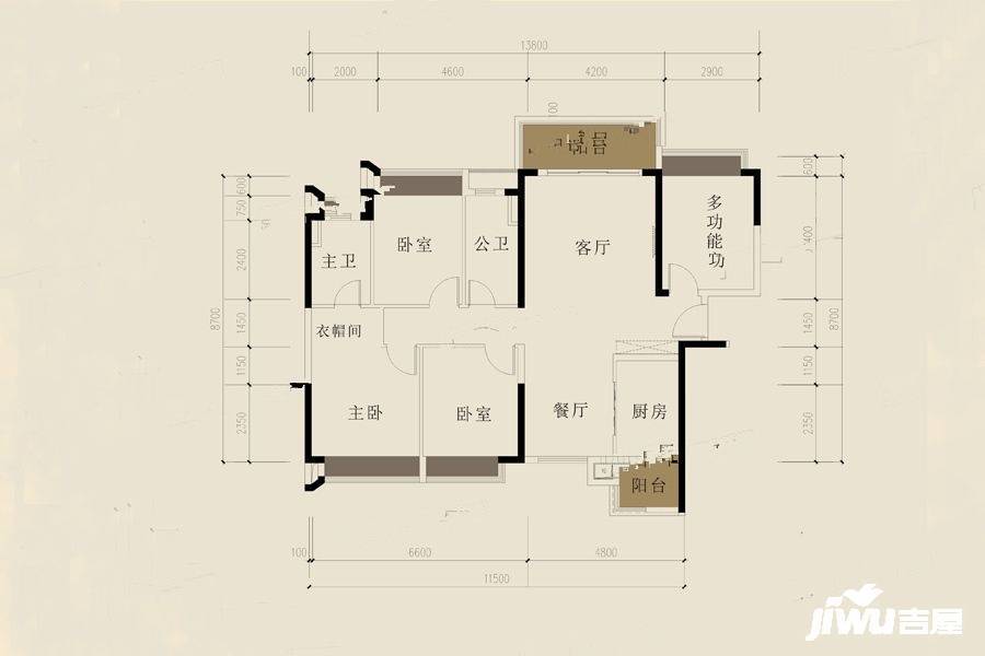 香榭水岸
                                                            4房2厅2卫
