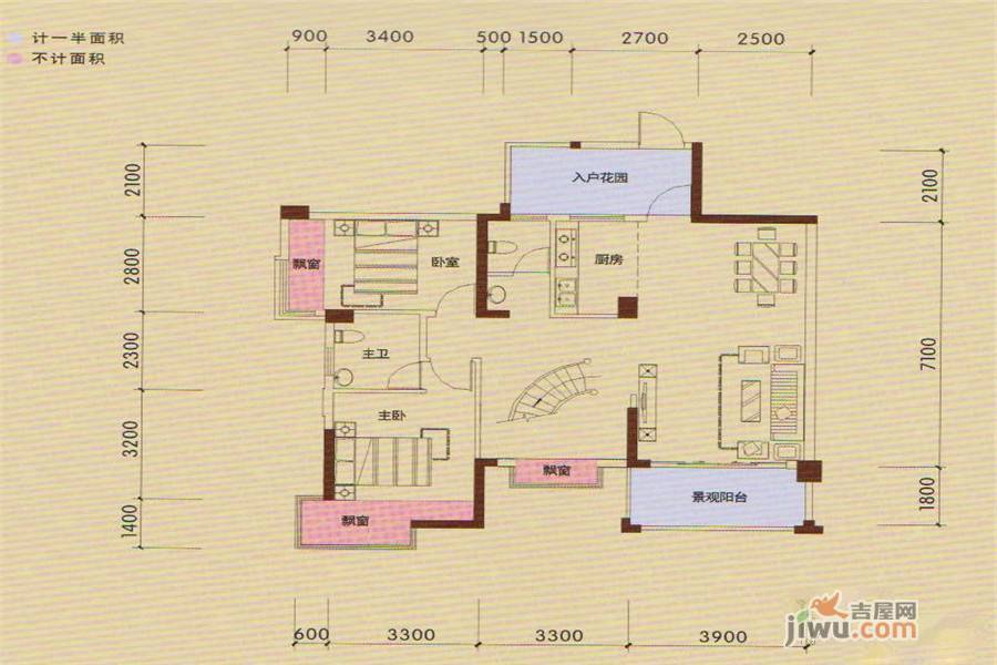 东正国际城2室2厅1卫182.2㎡户型图