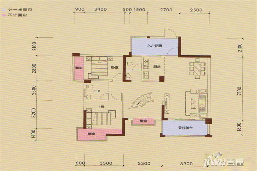 东正国际城2室2厅1卫182.2㎡户型图