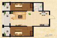 华府新城2室2厅1卫76.5㎡户型图