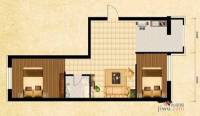 华府新城2室2厅1卫76.9㎡户型图