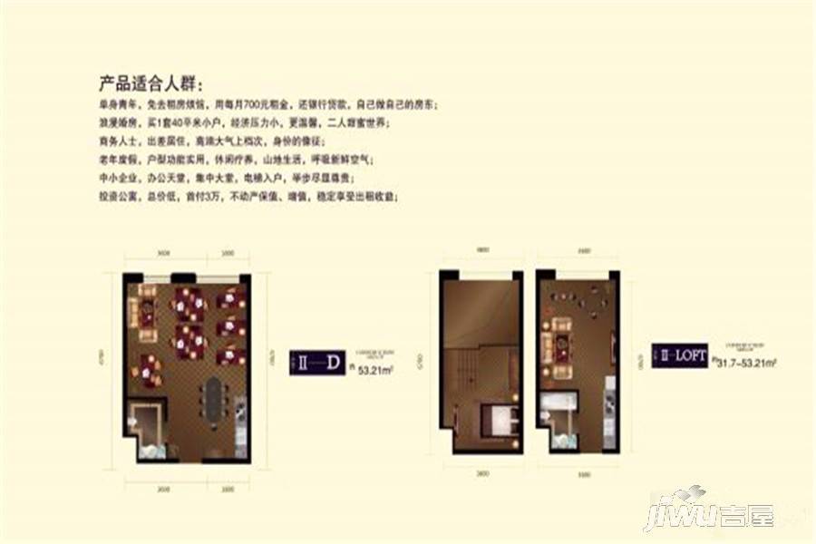 长白山国际财富广场普通住宅31.5㎡户型图