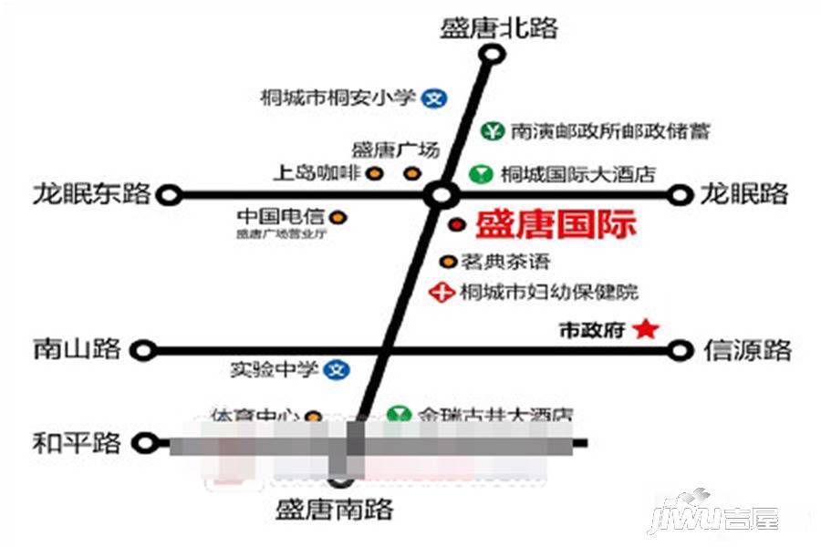 桐城盛唐国际位置交通图