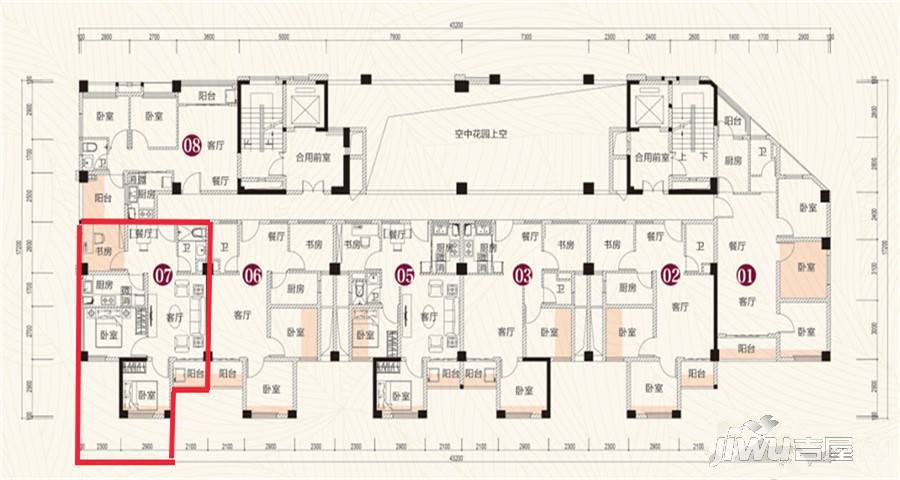 泉州恒大翡翠华庭3室2厅1卫70㎡户型图