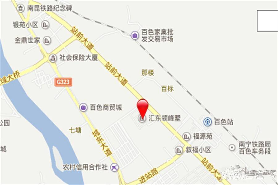汇东领峰墅位置交通图