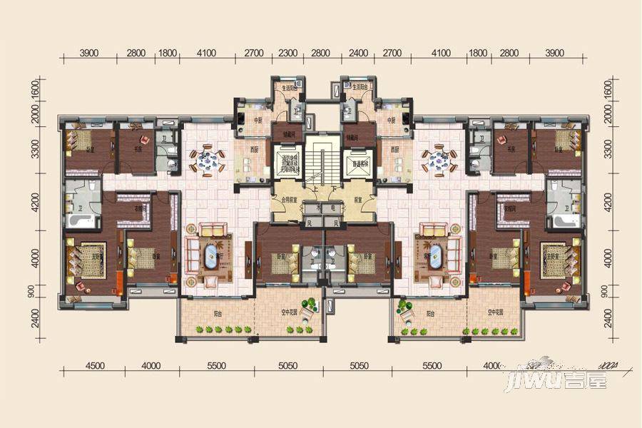 百色碧桂园6室2厅4卫276㎡户型图